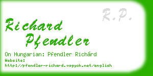 richard pfendler business card